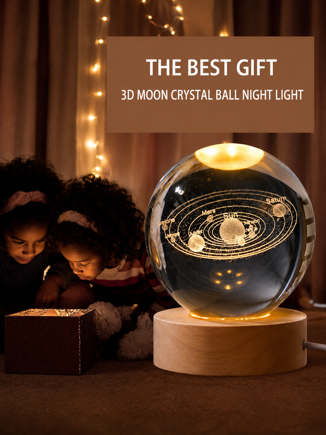 3D Crystal Ball Night Light