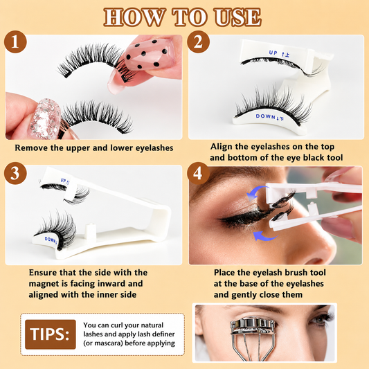 Magnetic Eyelashes Without Eyeliner