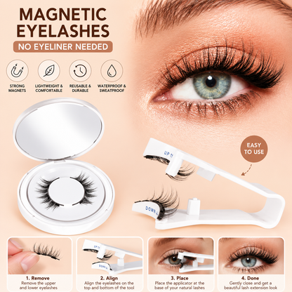 Magnetic Eyelashes Without Eyeliner